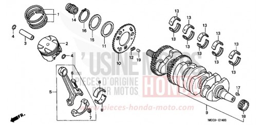 VILEBREQUIN/PISTON CB1100SF1 de 2001